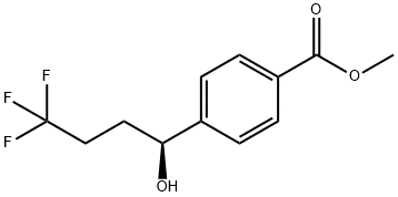 (S)-methyl 4-(4,4,4-trifluoro-1-hydroxybutyl)benzoate Struktur