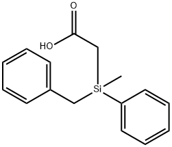 (-)-BENZYLMETHYLPHENYLSILYLACETIC ACID Struktur