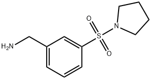 (3-(Pyrrolidin-1-ylsulfonyl)phenyl)methanamine Struktur