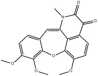 1-Methyl-6,8,9-trimethoxy-1H-[1]benzoxepino[2,3,4-ij]isoquinoline-2,3-dione Struktur