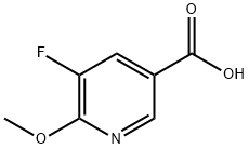 5-FLUORO-6-METHOXY-3-PYRIDINECARBOXYLIC ACID Struktur