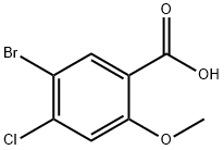 5-Bromo-4-chloro-2-methoxybenzoic acid Struktur