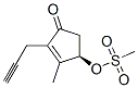 Methanesulfonic acid (R)-2-methyl-4-oxo-3-(2-propynyl)-2-cyclopentenyl ester Struktur