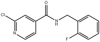 2-Chloro-N-(2-fluorobenzyl)pyridine-4-carboxaMide, 95% Struktur