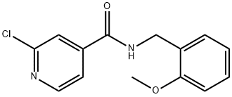 2-Chloro-N-(2-Methoxybenzyl)pyridine-4-carboxaMide, 95% Struktur