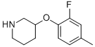 3-(2-Fluoro-4-methyl-phenoxy)-piperidine Struktur