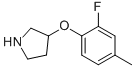 3-(2-Fluoro-4-methyl-phenoxy)-pyrrolidine Struktur