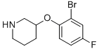 3-(2-Bromo-4-fluoro-phenoxy)-piperidine Struktur