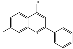 4-chloro-7-fluoro-2-phenylquinoline Struktur