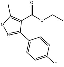 3-(4-FLUORO-PHENYL)-5-METHYL-ISOXAZOLE-4-CARBOXYLIC ACID ETHYL ESTER Struktur