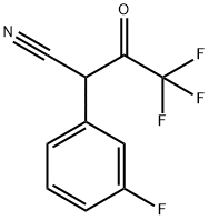 4,4,4-TRIFLUORO-2-(3-FLUORO-PHENYL)-3-OXO-BUTYRONITRILE Struktur