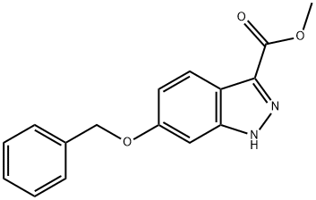 6-BENZYLOXY-1H-INDAZOLE-3-CARBOXYLIC ACID METHYL ESTER Struktur