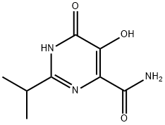 5,6-DIHYDROXY-2-ISOPROPYL-PYRIMIDINE-4-CARBOXYLIC ACID AMIDE Struktur