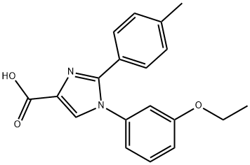 1-(3-ETHOXYPHENYL)-2-(4-METHYLPHENYL)-1H-IMIDAZOLE-4-CARBOXYLIC ACID Struktur