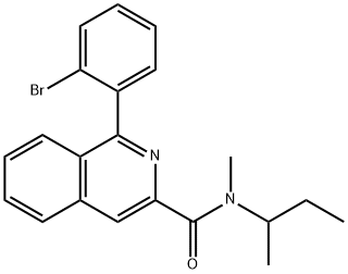 3-Isoquinolinecarboxamide,  1-(2-bromophenyl)-N-methyl-N-(1-methylpropyl)- Struktur