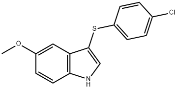 3-(4-chlorophenylthio)-5-methoxy-1H-indole Struktur