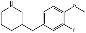 3-(3-FLUORO-4-METHOXY-BENZYL)-PIPERIDINE Struktur