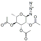 2,3,4-TRI-O-ACETYL-ALPHA-L-RHAMNOPYRANOSYL AZIDE Struktur