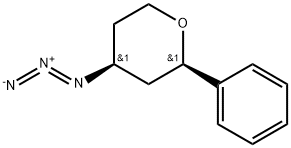 (2R,4S)-4-azido-2-phenyltetrahydro-2H-pyran Struktur