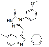 3H-1,2,4-Triazole-3-thione,  2,4-dihydro-4-(3-methoxyphenyl)-5-[[6-methyl-2-(4-methylphenyl)imidazo[1,2-a]pyridin-3-yl]methyl]- Struktur