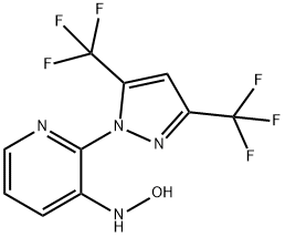 N-{2-[3,5-bis(trifluoromethyl)-1H-pyrazol-1-yl]-3-pyridinyl}hydroxylamine Struktur