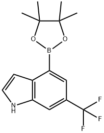 1H-Indole, 4-(4,4,5,5-tetraMethyl-1,3,2-dioxaborolan-2-yl)-6-(trifluoroMethyl)- Struktur