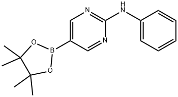 N-Phenyl-5-(4,4,5,5-tetramethyl-1,3,2-dioxaborolan-2-yl)pyrimidin-2-amine Struktur