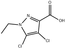 4,5-DICHLORO-1-ETHYL-1H-PYRAZOLE-3-CARBOXYLIC ACID Struktur