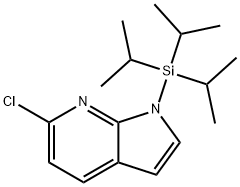 1H-Pyrrolo[2,3-b]pyridine, 6-chloro-1-[tris(1-methylethyl)silyl]- Struktur