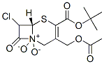 3-acetoxymethyl-7-chloro-3-cephem-4-carboxylate-1,1-dioxide tert-butylester Struktur