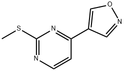 4-(isoxazol-4-yl)-2-(methylthio)pyrimidine Struktur