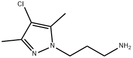 3-(4-chloro-3,5-dimethyl-1H-pyrazol-1-yl)-1-propanamine(SALTDATA: FREE) Struktur