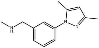 1-[3-(3,5-DIMETHYL-1H-PYRAZOL-1-YL)PHENYL]-N-METHYLMETHANAMINE Struktur