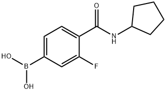 N-Cyclopentyl 4-borono-2-fluorobenzamide Struktur