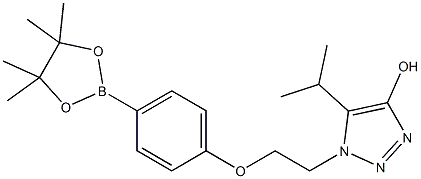 4-(2-(4-(2-Hydroxypropan-2-yl)-1,2,3-triazol-1-yl)ethoxy)phenylboronic acid, pinacol ester Struktur