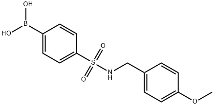 N-4-methoxybenzyl 4-boronobenzenesulfonamide Struktur