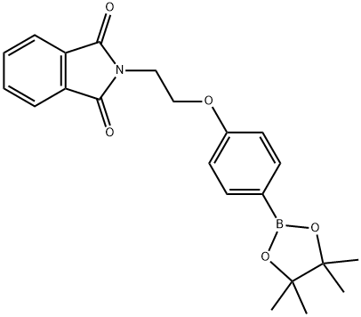 2-(2-(4-(4,4,5,5-Tetramethyl-1,3,2-dioxaborolan-2-yl)phenoxy)ethyl) phthalimide Struktur