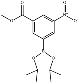 Methyl 3-nitro-5-(4,4,5,5-tetramethyl-1,3,2-dioxaborolan-2-yl)benzoate Struktur