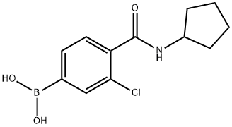 3-Chloro-4-cyclopentylcarbamoylphenylboronic acid Struktur