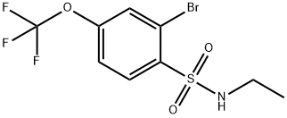 2-Bromo-N-ethyl-4-(trifluoromethoxy)benzenesulfonamide Struktur