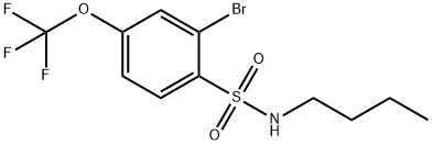 2-Bromo-N-butyl-4-(trifluoromethoxy)benzenesulfonamide Struktur