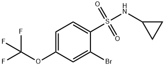 2-bromo-1-(cyclopropylsulfamoyl)-4-trifluoromethoxybenzene Struktur