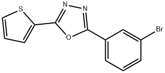 2-(3-Bromophenyl)-5-(thien-2-yl)-1,3,4-oxadiazole Struktur