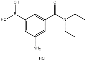 3-Amino-5-(diethylcarbamoyl)phenylboronic acid, HCl Struktur