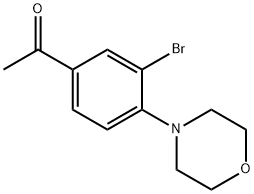 (3'-Bromo-4'-morpholino)acetophenone Struktur