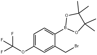 2-(2-(Bromomethyl)-4-(trifluoromethoxy)phenyl)-4,4,5,5-tetramethyl-1,3,2-dioxaborolane price.