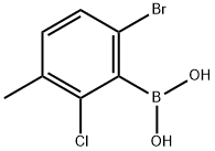 6-Bromo-2-chloro-3-methylphenylboronic acid Struktur