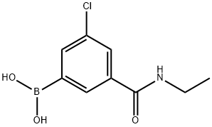 3-Chloro-5-(ethylcarbamoyl)phenylboronic acid Struktur