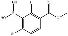 6-Bromo-2-fluoro-3-(methoxycarbonyl)phenylboronic acid Struktur