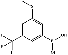 3-(Methylthio)-5-(trifluoromethyl)phenylboronic acid Struktur